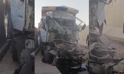 Mardin'de freni patlayan kamyon, hafriyat kamyonuna çarptı: 1 ölü