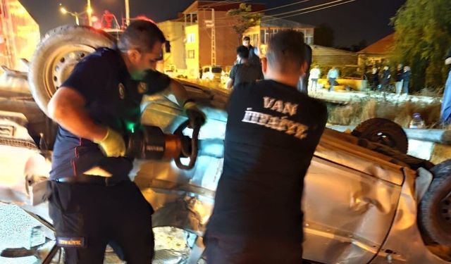 Kontrolden çıkan otomobil takla attı: 4 yaralı
