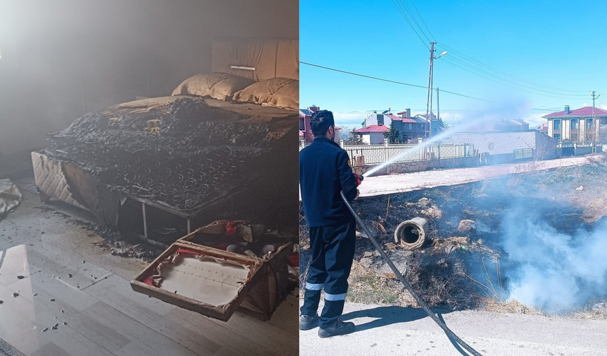 Van’da Aynı Gün İki Yangın: Ev ve Anız Alevlere Teslim Oldu