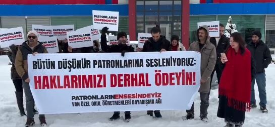 Van Düşünür Koleji Öğretmenleri Direnişte “Hakkımızı Derhal Ödeyin” (1)