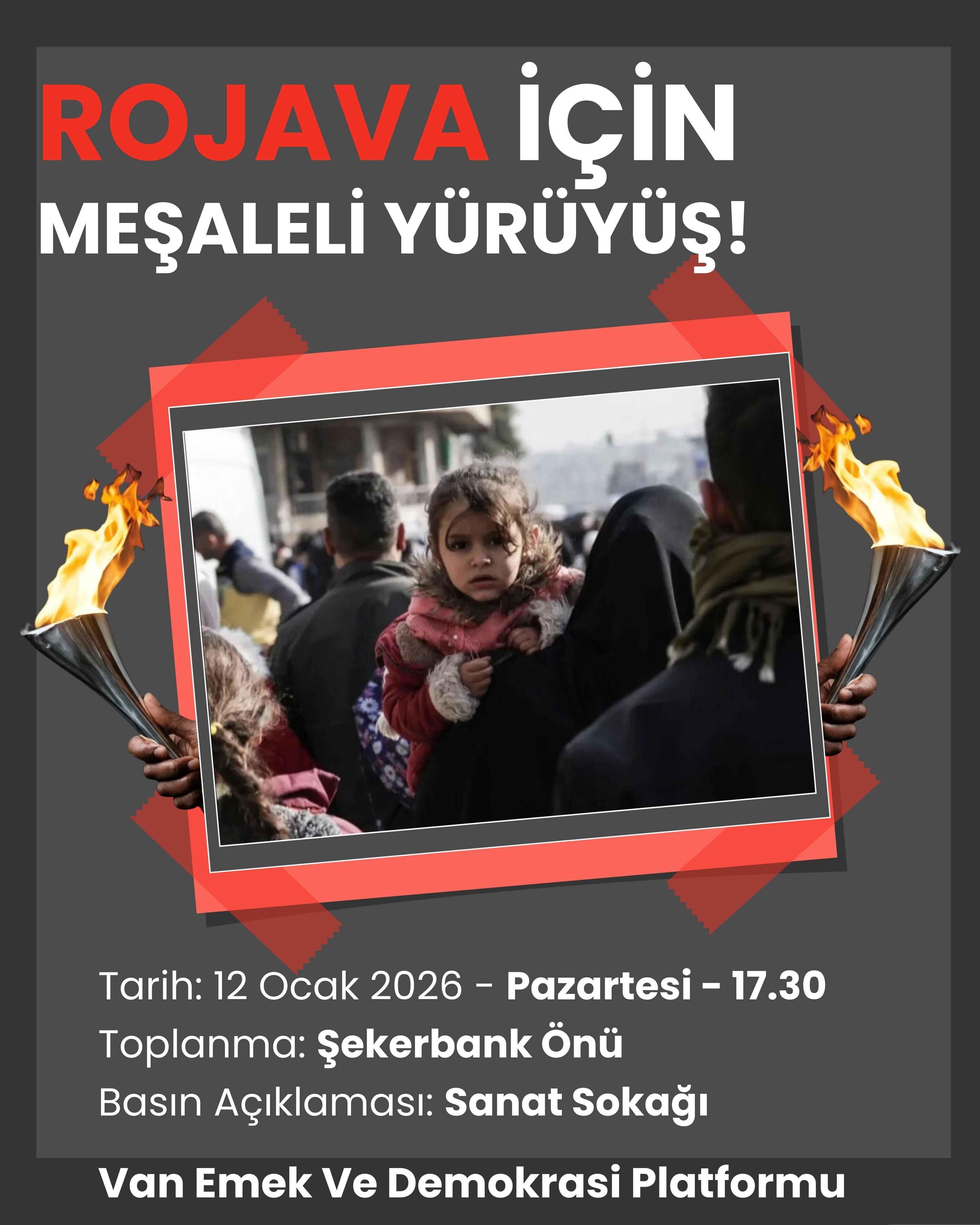 Van’da “Rojava” İçin Meşaleli Yürüyüş Düzenlenecek (2)