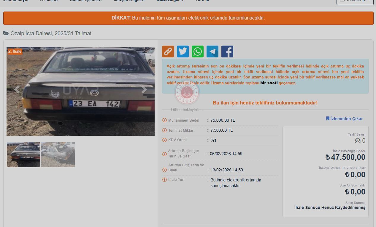 Van’da Yarı Fiyatına Otomobil Satışı 74 Bin Tl’den 1 Milyon Tl’ye Fırsatlar (3) Kopya