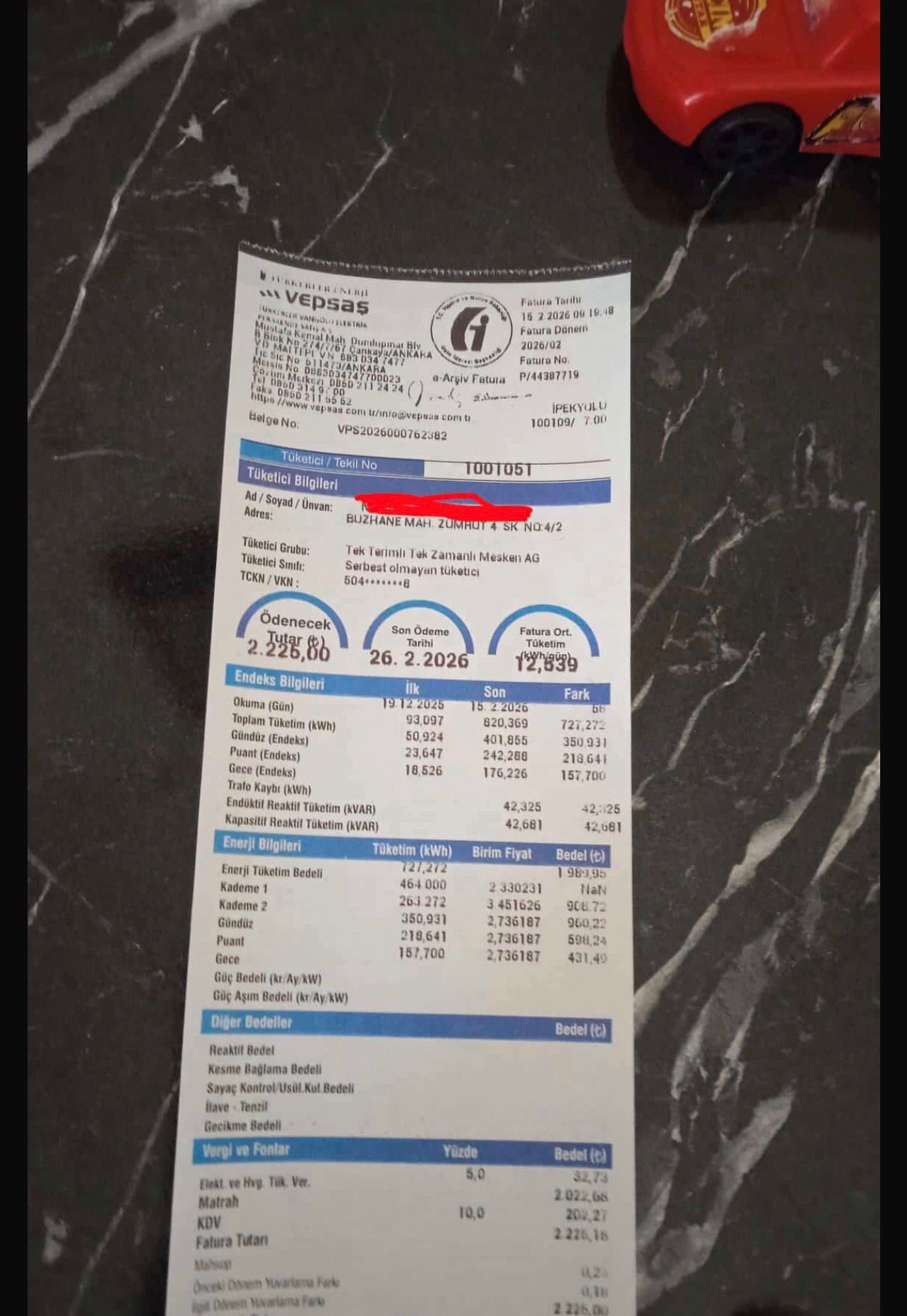 Boş Eve 2 Bin 200 Tl Fatura! Vedaş’tan Hayalet Fatura Şoku