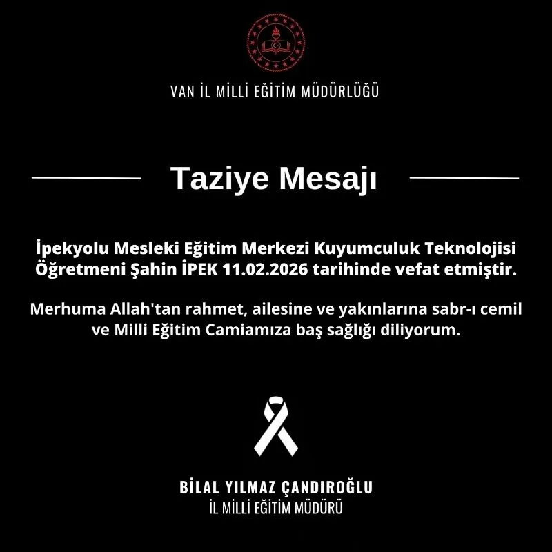 Van Milli Egitim Vefat Taziye 1