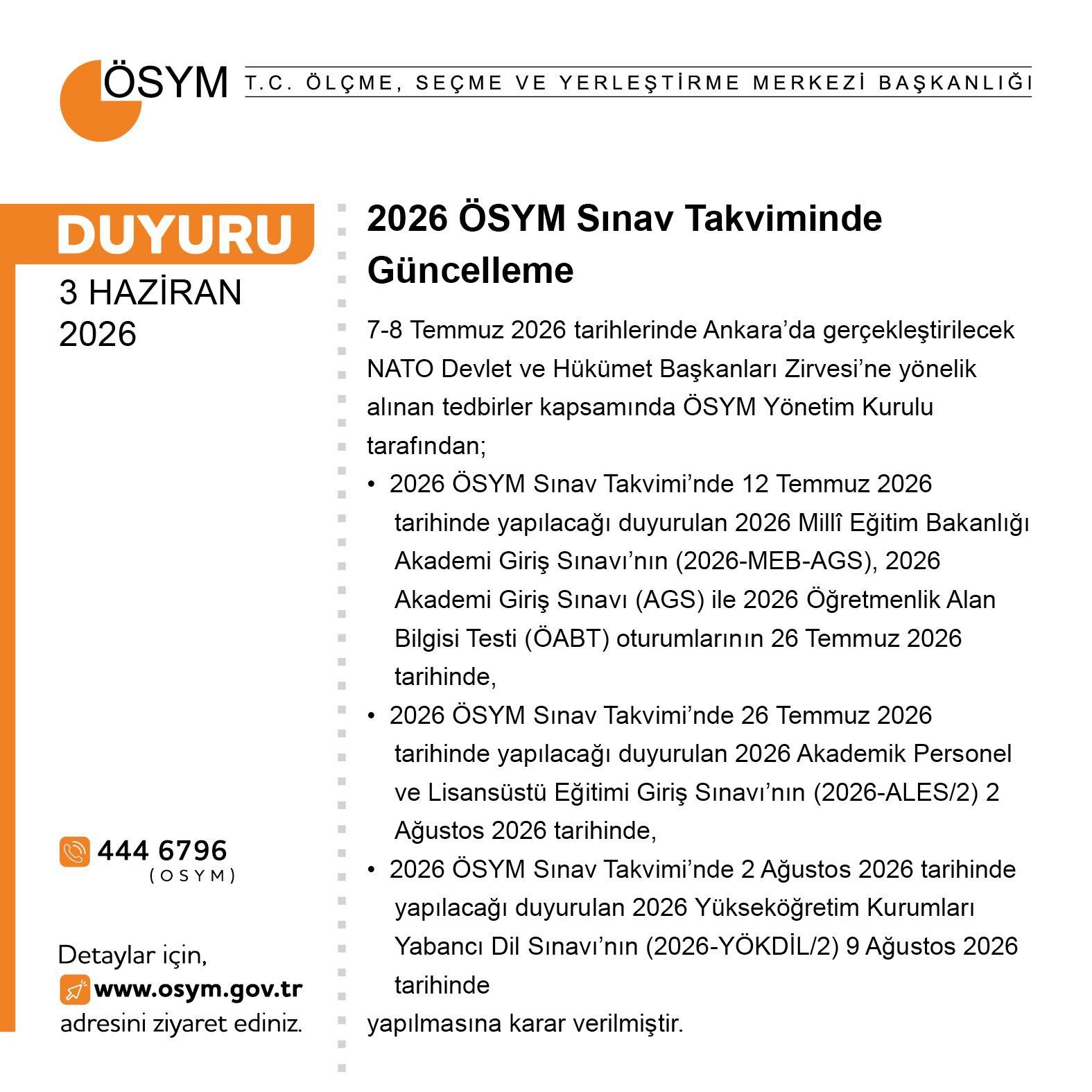 Sınava Girecek Adayların Dikkatine, Ags Sınav Tarihi Değişti